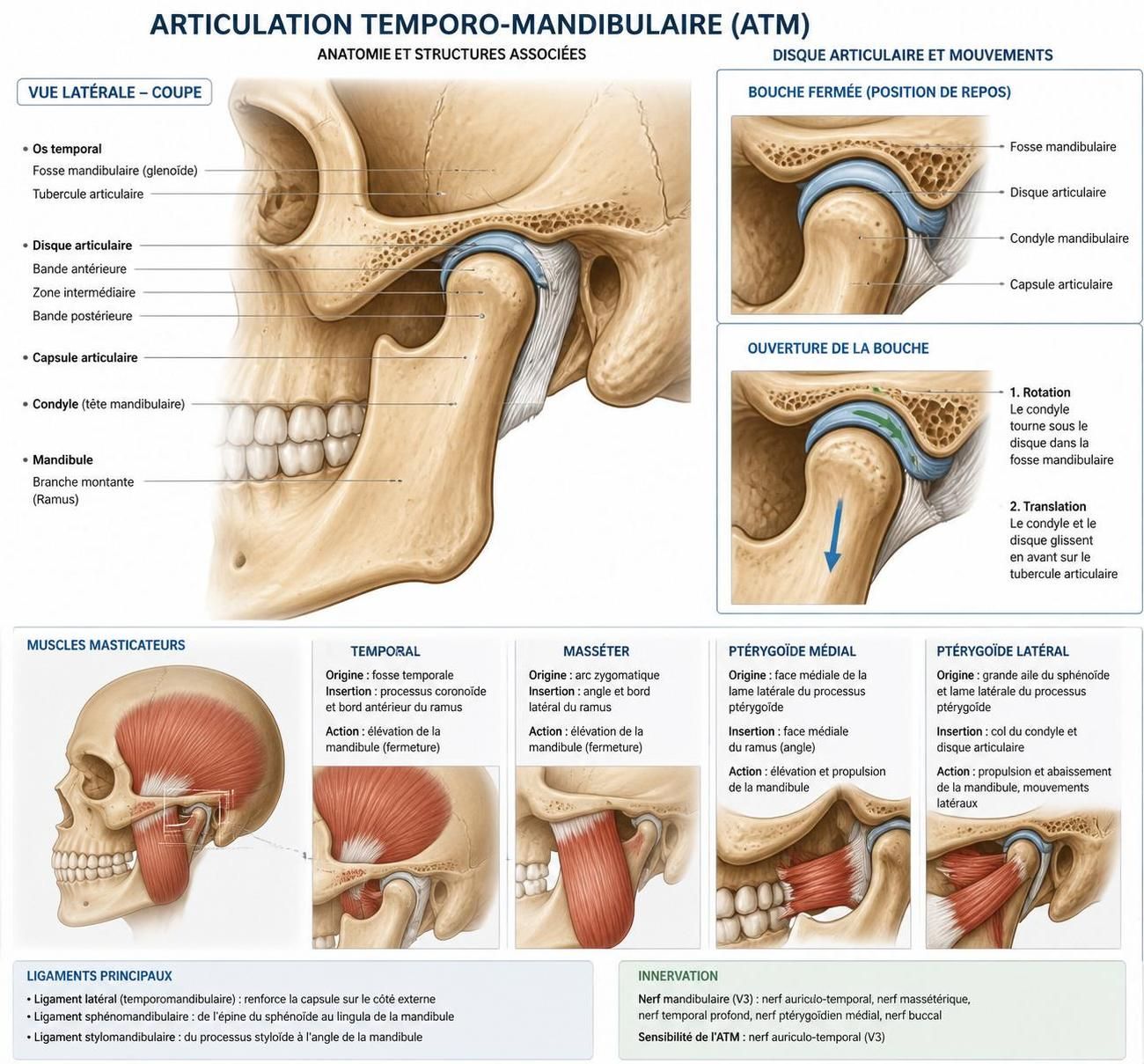 découvrez l'anatomie de l'articulation temporo-mandibulaire (atm) pour mieux comprendre son fonctionnement et prévenir les douleurs associées grâce à nos conseils experts.
