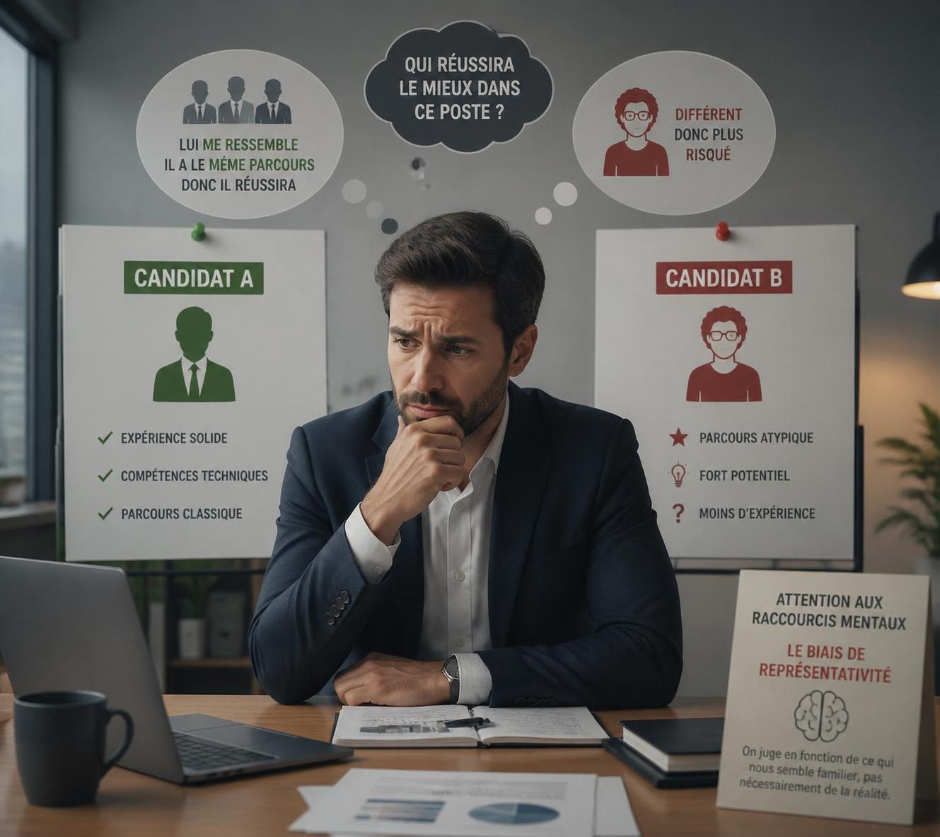 découvrez comment le biais de représentativité impacte nos décisions en business et apprenez à le reconnaître pour améliorer vos choix stratégiques.