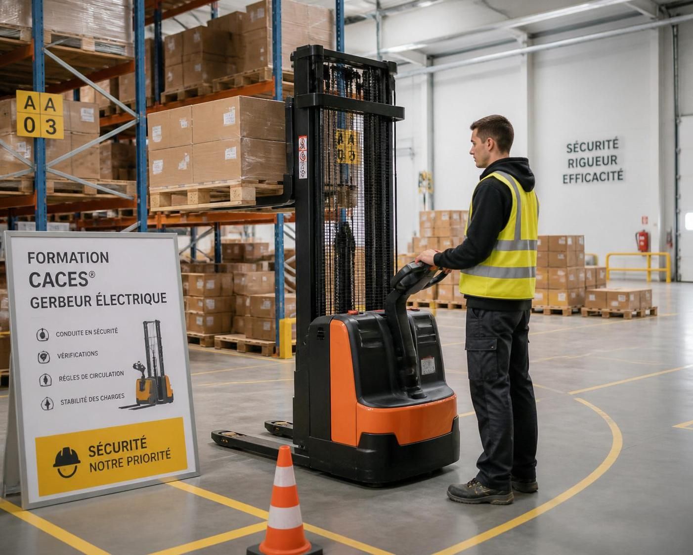 découvrez les compétences essentielles pour réussir une formation au caces gerbeur électrique et maîtriser la conduite en toute sécurité.