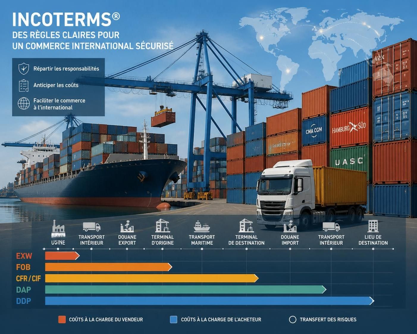 découvrez les incoterms et comprenez les règles internationales essentielles qui encadrent vos échanges commerciaux pour optimiser vos opérations à l'international.