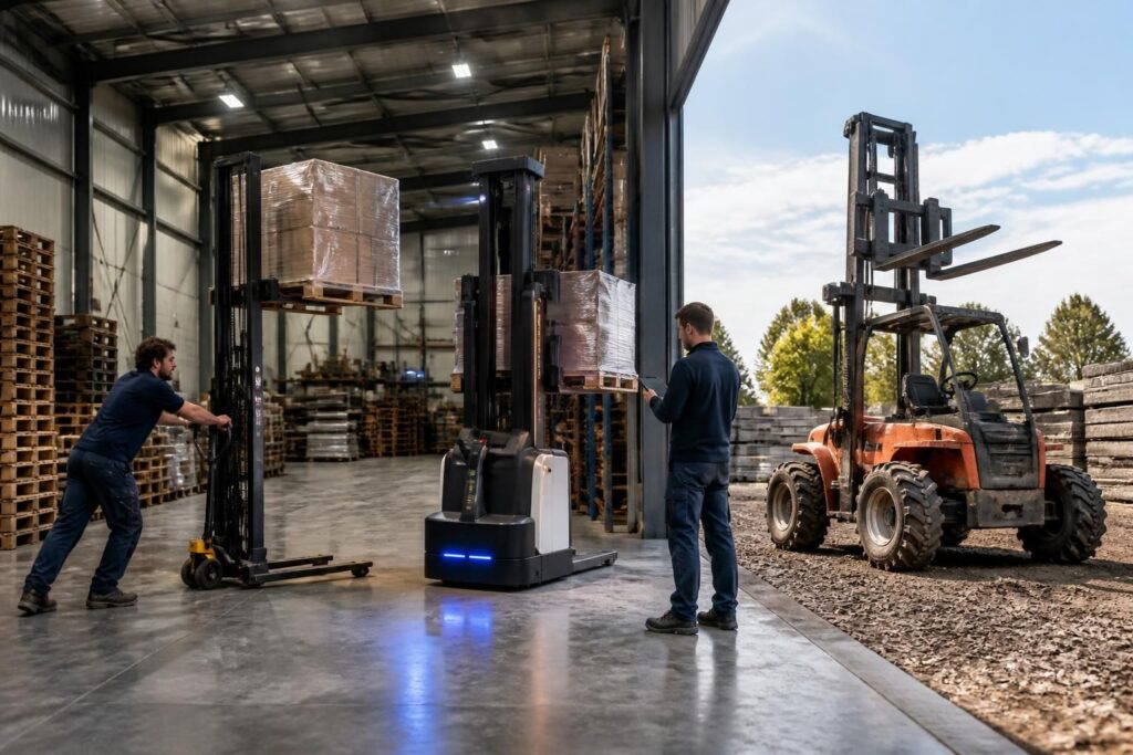 découvrez comment choisir le gerbeur élévateur adapté à vos besoins : électrique, manuel ou tout terrain, pour optimiser vos opérations de manutention en toute efficacité.