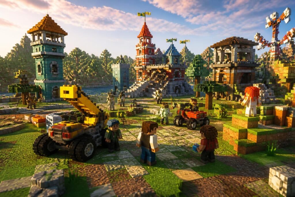 découvrez un site de construction unique pour créer et explorer des univers 3d gratuits inspirés de minecraft et lego. libérez votre créativité et construisez sans limites !