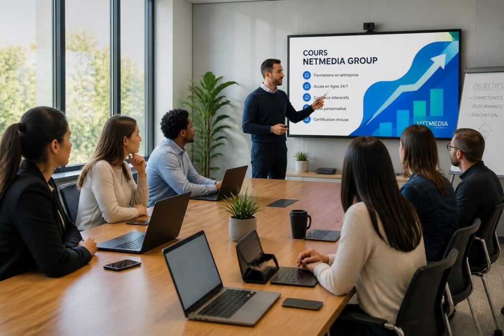 découvrez les cours proposés par netmedia group, leur présentation détaillée et les modalités d'accès pour rejoindre nos formations professionnelles.